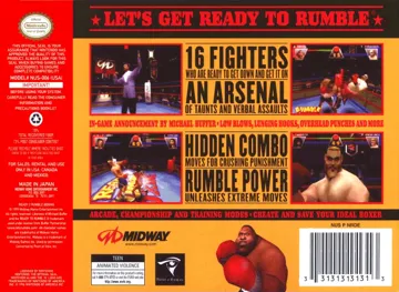 Ready 2 Rumble Boxing (USA) box cover back